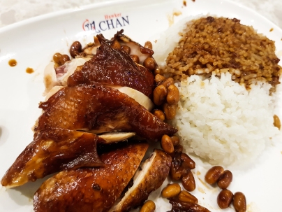 Hawker Chan's famous Michelin-starred chicken in soy sauce